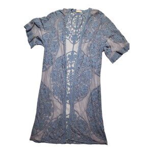 Altar'd State Lace Open Cardigan size XS/S Blue‎